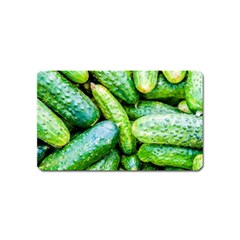 Pile Of Green Cucumbers Magnet (name Card) by FunnyCow