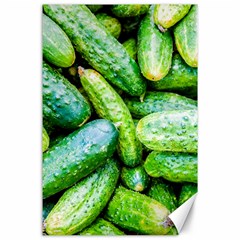 Pile Of Green Cucumbers Canvas 24  X 36  by FunnyCow