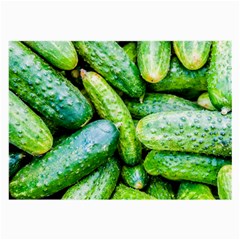 Pile Of Green Cucumbers Large Glasses Cloth by FunnyCow