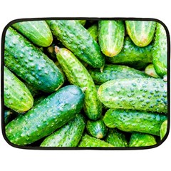 Pile Of Green Cucumbers Fleece Blanket (mini) by FunnyCow