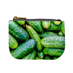 Pile Of Green Cucumbers Mini Coin Purse by FunnyCow