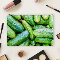 Pile Of Green Cucumbers Cosmetic Bag (large) by FunnyCow