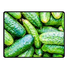 Pile Of Green Cucumbers Fleece Blanket (small) by FunnyCow