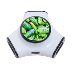 Pile Of Green Cucumbers 3-port Usb Hub by FunnyCow