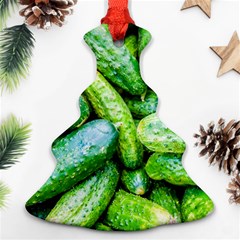 Pile Of Green Cucumbers Ornament (christmas Tree)  by FunnyCow