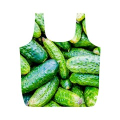 Pile Of Green Cucumbers Full Print Recycle Bag (m) by FunnyCow