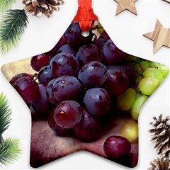 Red And Green Grapes Ornament (star) by FunnyCow