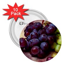 Red And Green Grapes 2 25  Buttons (10 Pack)  by FunnyCow