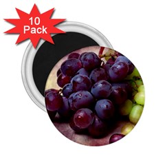 Red And Green Grapes 2 25  Magnets (10 Pack)  by FunnyCow