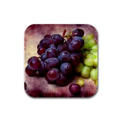 Red And Green Grapes Rubber Square Coaster (4 Pack)  by FunnyCow