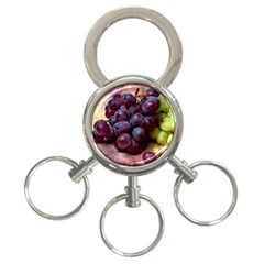 Red And Green Grapes 3-ring Key Chains by FunnyCow