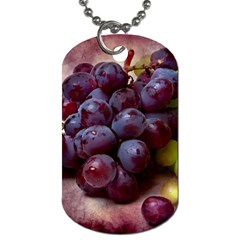 Red And Green Grapes Dog Tag (one Side) by FunnyCow