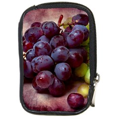 Red And Green Grapes Compact Camera Leather Case by FunnyCow