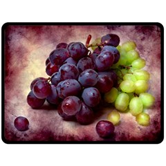 Red And Green Grapes Fleece Blanket (large)  by FunnyCow