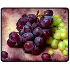 Red And Green Grapes Fleece Blanket (medium)  by FunnyCow