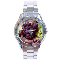 Red And Green Grapes Stainless Steel Analogue Watch by FunnyCow