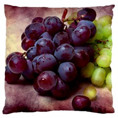 Red And Green Grapes Large Cushion Case (one Side) by FunnyCow