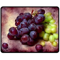 Red And Green Grapes Double Sided Fleece Blanket (medium)  by FunnyCow