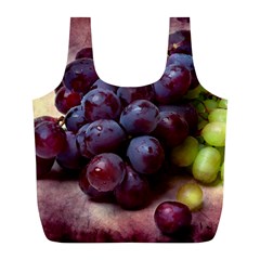 Red And Green Grapes Full Print Recycle Bag (l) by FunnyCow