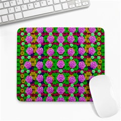 Roses And Other Flowers Love Harmony Large Mousepads by pepitasart