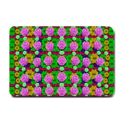 Roses And Other Flowers Love Harmony Small Doormat  by pepitasart