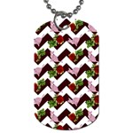 Cat Rose Chevron Dog Tag (One Side) Front