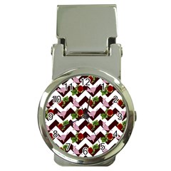 Cat Rose Chevron Money Clip Watches by snowwhitegirl