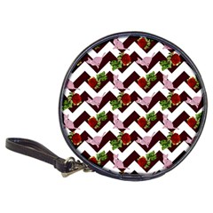 Cat Rose Chevron Classic 20-cd Wallets by snowwhitegirl