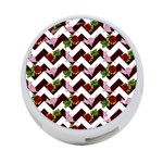 Cat Rose Chevron 4-Port USB Hub (Two Sides) Front