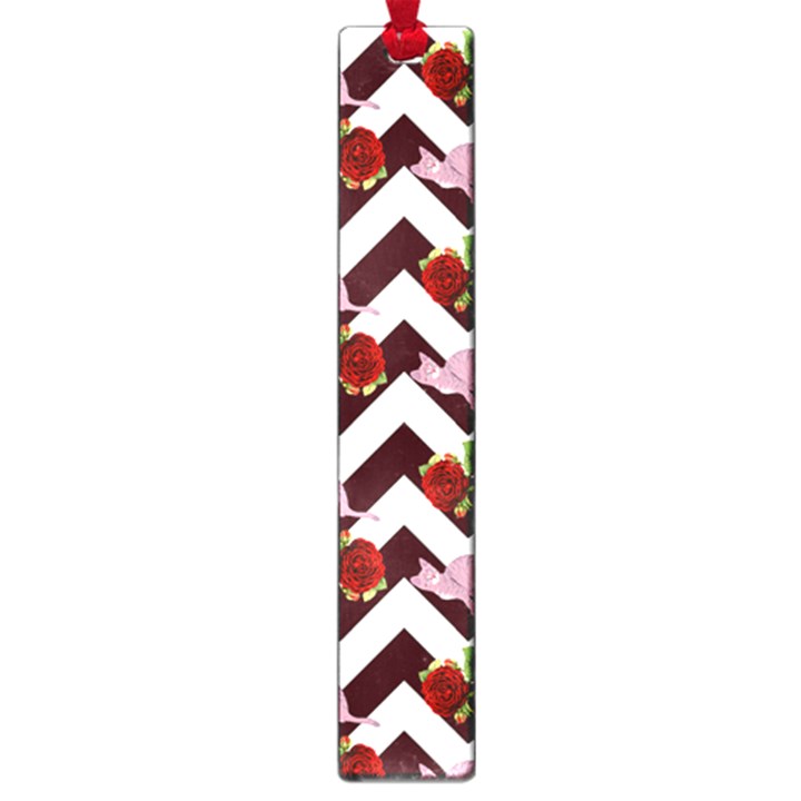 Cat Rose Chevron Large Book Marks