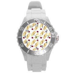 Victorian Wedding Dress Round Plastic Sport Watch (l) by snowwhitegirl