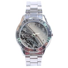 Black And White Stainless Steel Analogue Watch by WILLBIRDWELL