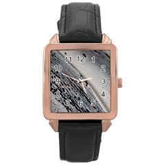 Black And White Rose Gold Leather Watch  by WILLBIRDWELL