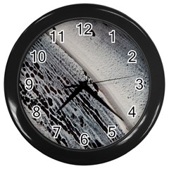 Black And White Wall Clock (black) by WILLBIRDWELL