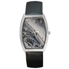 Black And White Barrel Style Metal Watch by WILLBIRDWELL