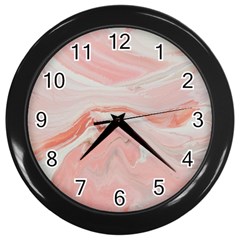 Pink Clouds Wall Clock (black) by WILLBIRDWELL