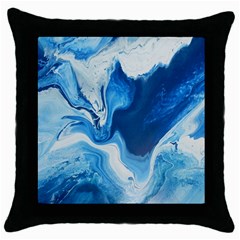 Cobalt Throw Pillow Case (black) by WILLBIRDWELL