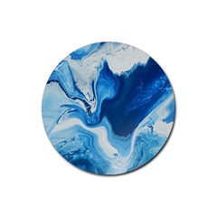 Cobalt Rubber Round Coaster (4 Pack)  by WILLBIRDWELL