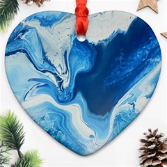 Cobalt Heart Ornament (two Sides) by WILLBIRDWELL