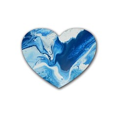 Cobalt Rubber Coaster (heart)  by WILLBIRDWELL