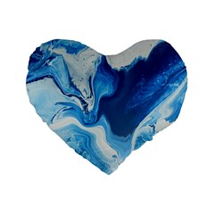 Cobalt Standard 16  Premium Heart Shape Cushions by WILLBIRDWELL