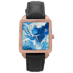 Cobalt Rose Gold Leather Watch  by WILLBIRDWELL