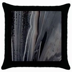 Black Marble Throw Pillow Case (black) by WILLBIRDWELL