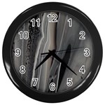 Black Marble Wall Clock (Black) Front