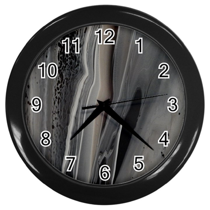 Black Marble Wall Clock (Black)