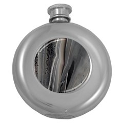 Black Marble Round Hip Flask (5 Oz) by WILLBIRDWELL