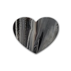 Black Marble Heart Coaster (4 Pack)  by WILLBIRDWELL