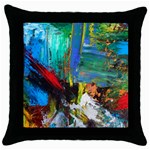 Garden Throw Pillow Case (Black) Front