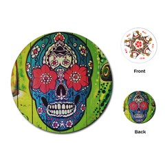 Mexican Skull Playing Cards (round) by alllovelyideas