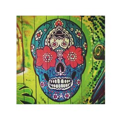 Mexican Skull Small Satin Scarf (square) by alllovelyideas